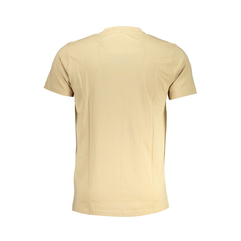 Cavalli Class Beige Cotton Men T-Shirt | Regal Royce