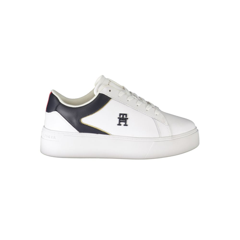 Tommy Hilfiger Bianco Polyurethane Women Sneaker | Regal Royce