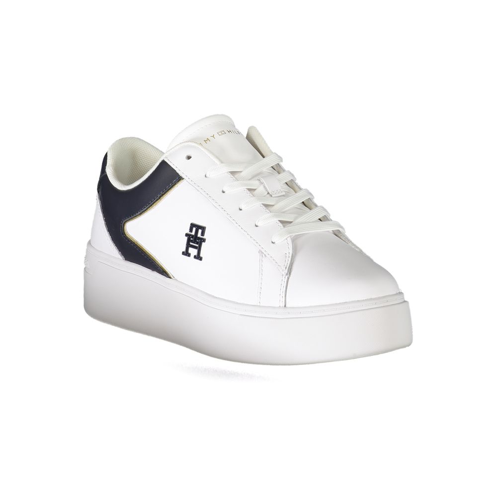 Tommy Hilfiger Bianco Polyurethane Women Sneaker | Regal Royce