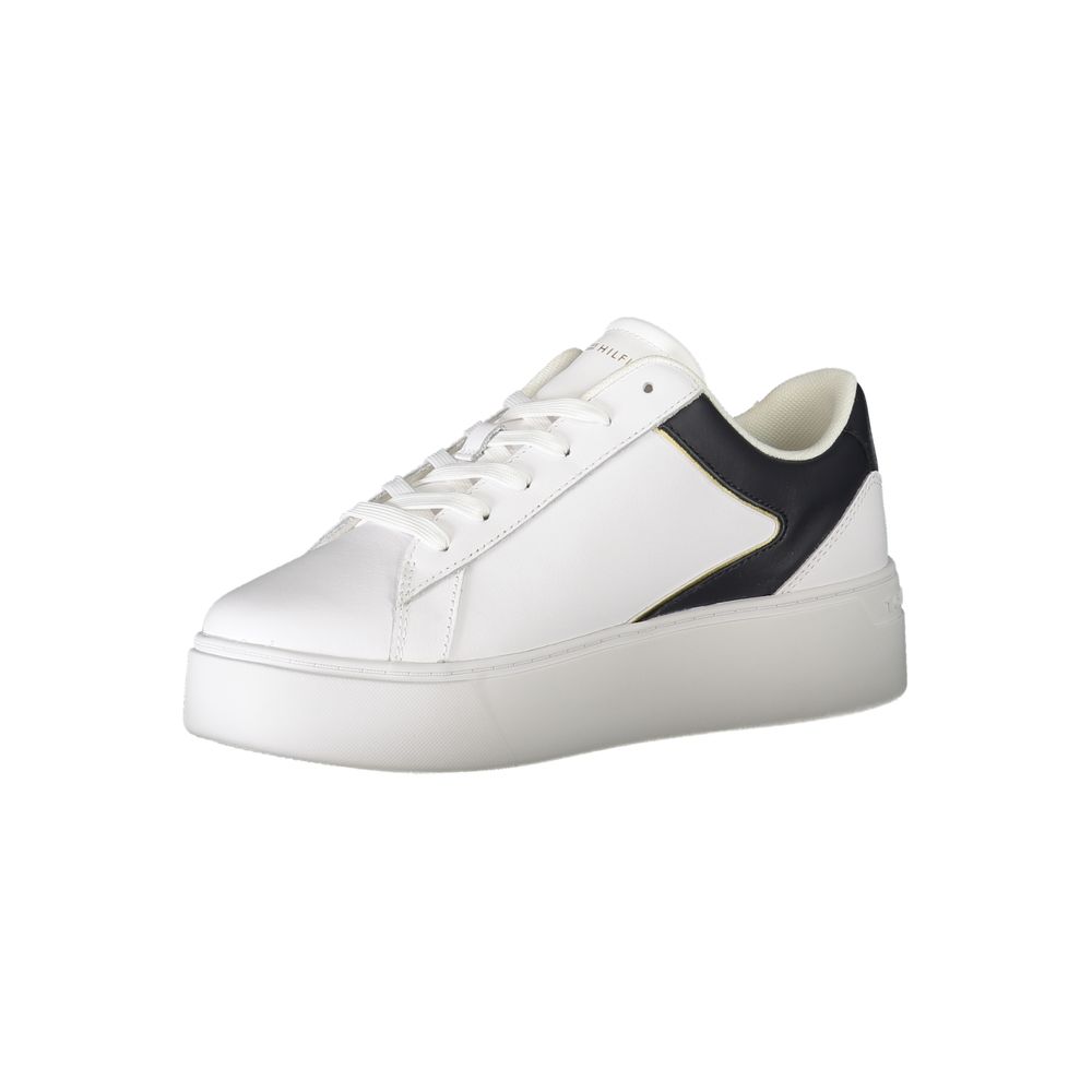 Tommy Hilfiger Bianco Polyurethane Women Sneaker | Regal Royce