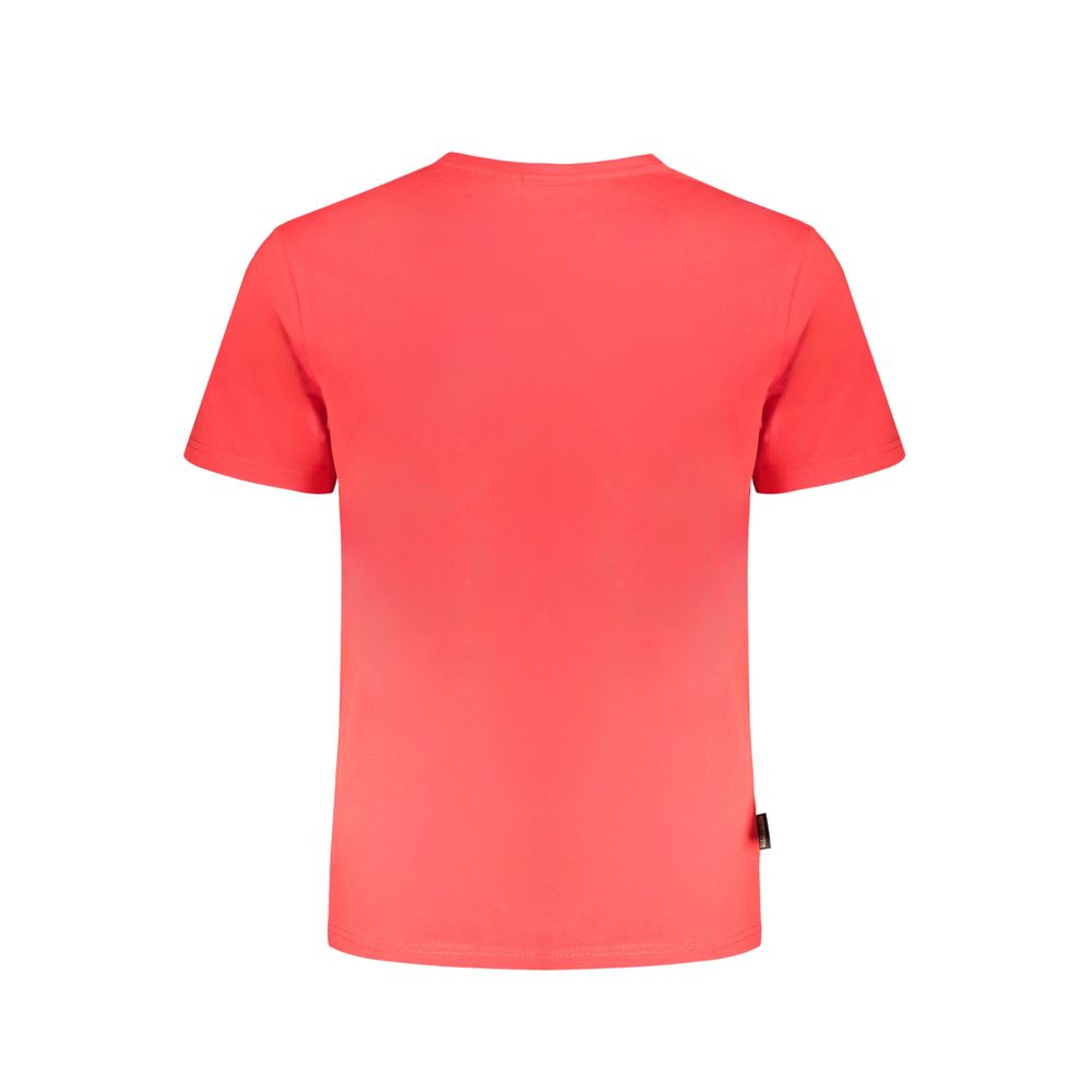 Napapijri Red Organic Cotton Men T-Shirt | Regal Royce