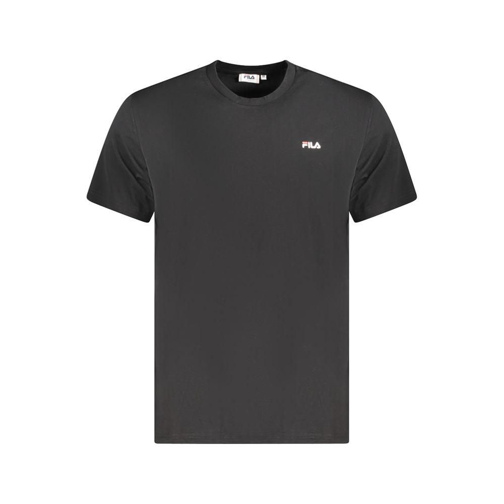 Fila Black Organic Cotton Men T-Shirt | Regal Royce