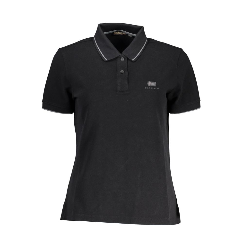 Napapijri Black Cotton Women Polo Shirt | Regal Royce