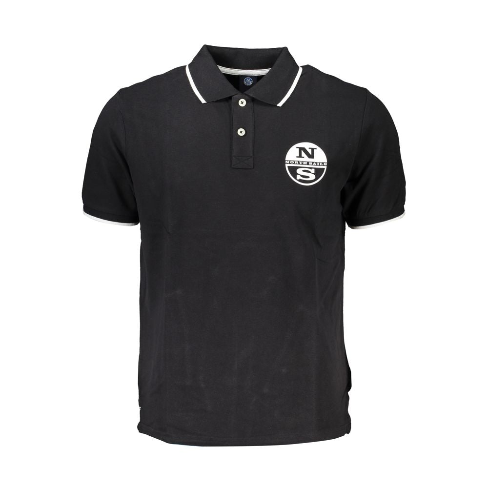North Sails Black Cotton Men Polo Shirt | Regal Royce