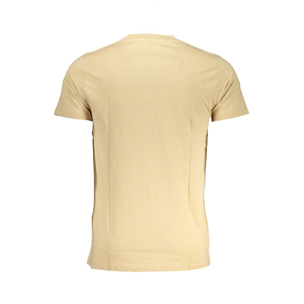 Cavalli Class Beige Cotton Men T-Shirt | Regal Royce