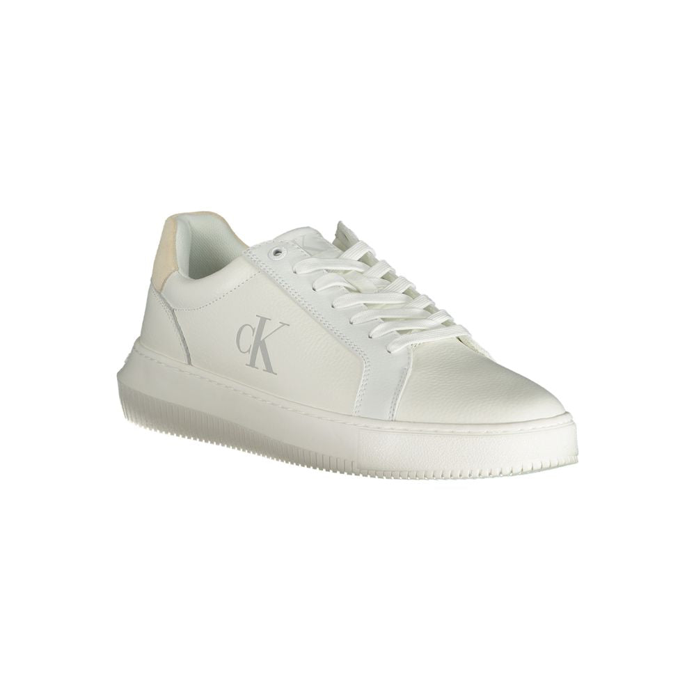 Calvin Klein White Polyurethane Men's Sneaker | Regal Royce