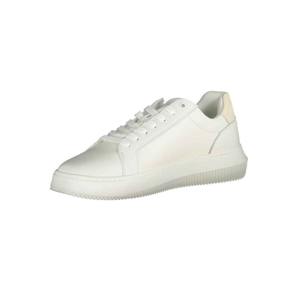 Calvin Klein White Polyurethane Men's Sneaker | Regal Royce