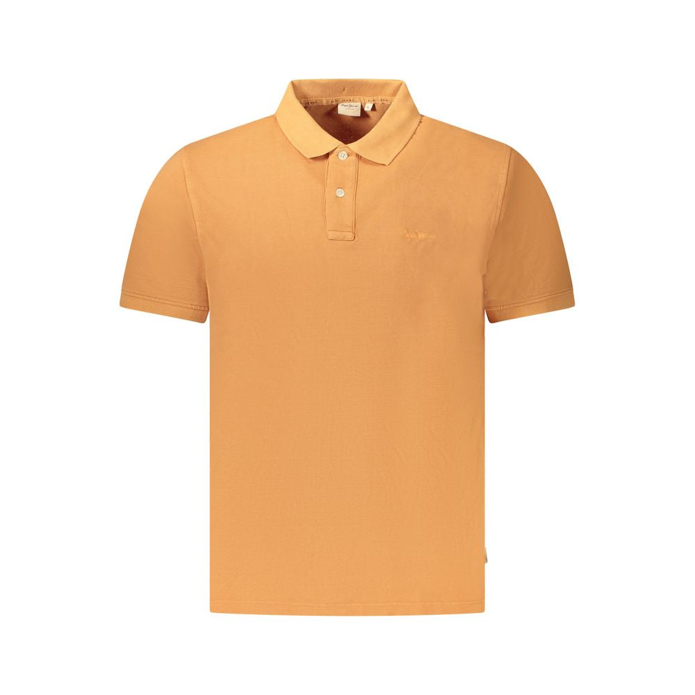 Pepe Jeans Orange Cotton Men Polo Shirt | Regal Royce