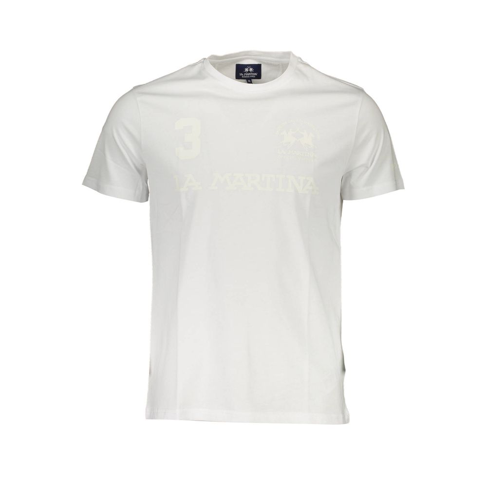 La Martina Bianco Cotton Men's T-Shirt | Regal Royce