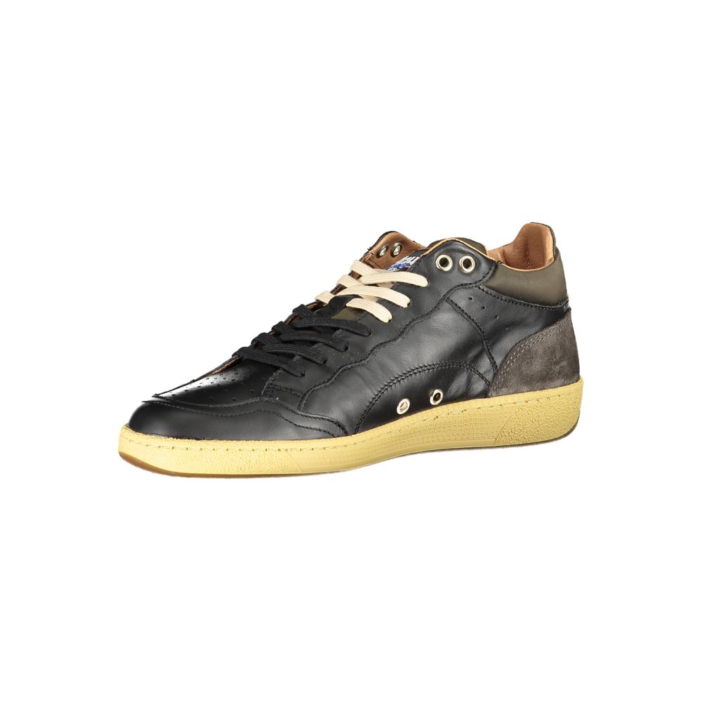 Blauer Sleek Black Lace-Up Sneakers with Contrast Details | Regal Royce