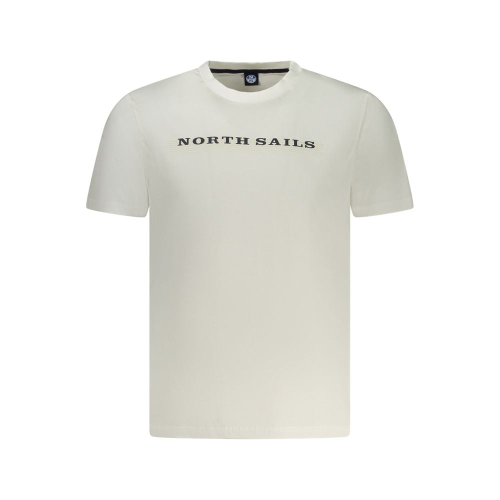 North Sails White Cotton Men T-Shirt | Regal Royce