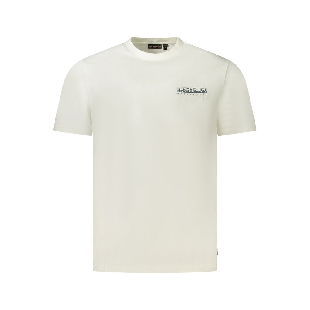 Napapijri White Cotton Men T-Shirt | Regal Royce