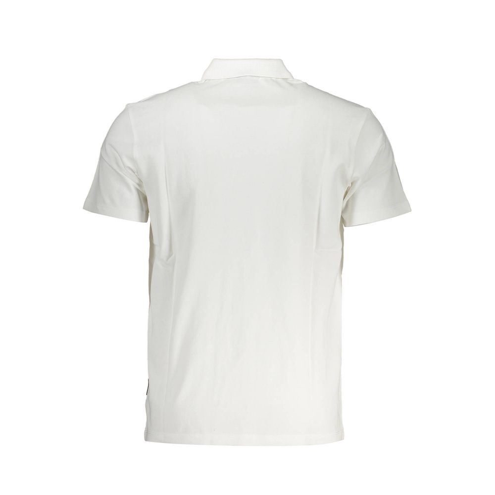 Napapijri White Cotton Men Polo Shirt | Regal Royce