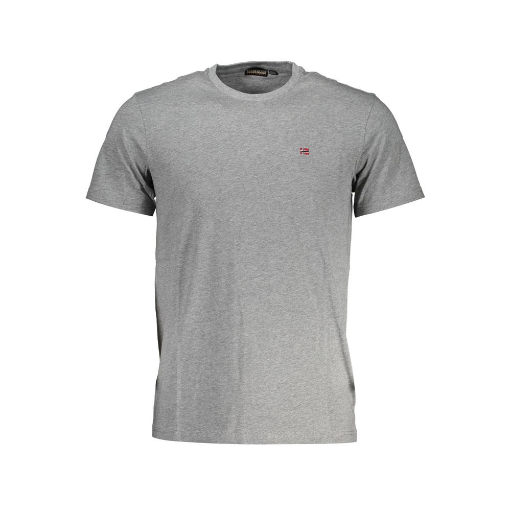 Napapijri Grigio Cotton Men T-Shirt | Regal Royce