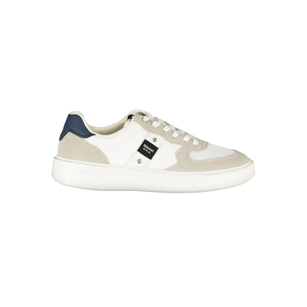 Blauer Bianco Polyurethane Men Sneaker | Regal Royce