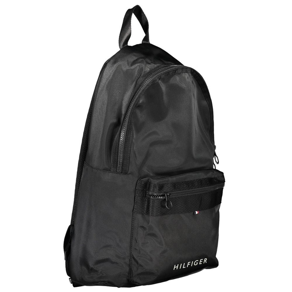 Tommy Hilfiger Black Polyester Men Backpack | Regal Royce
