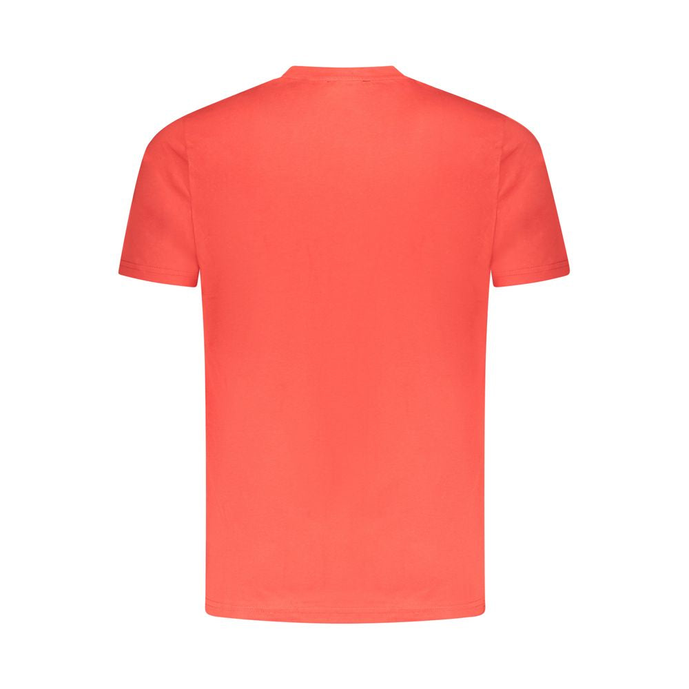 Cavalli Class Red Cotton Men T-Shirt | Regal Royce