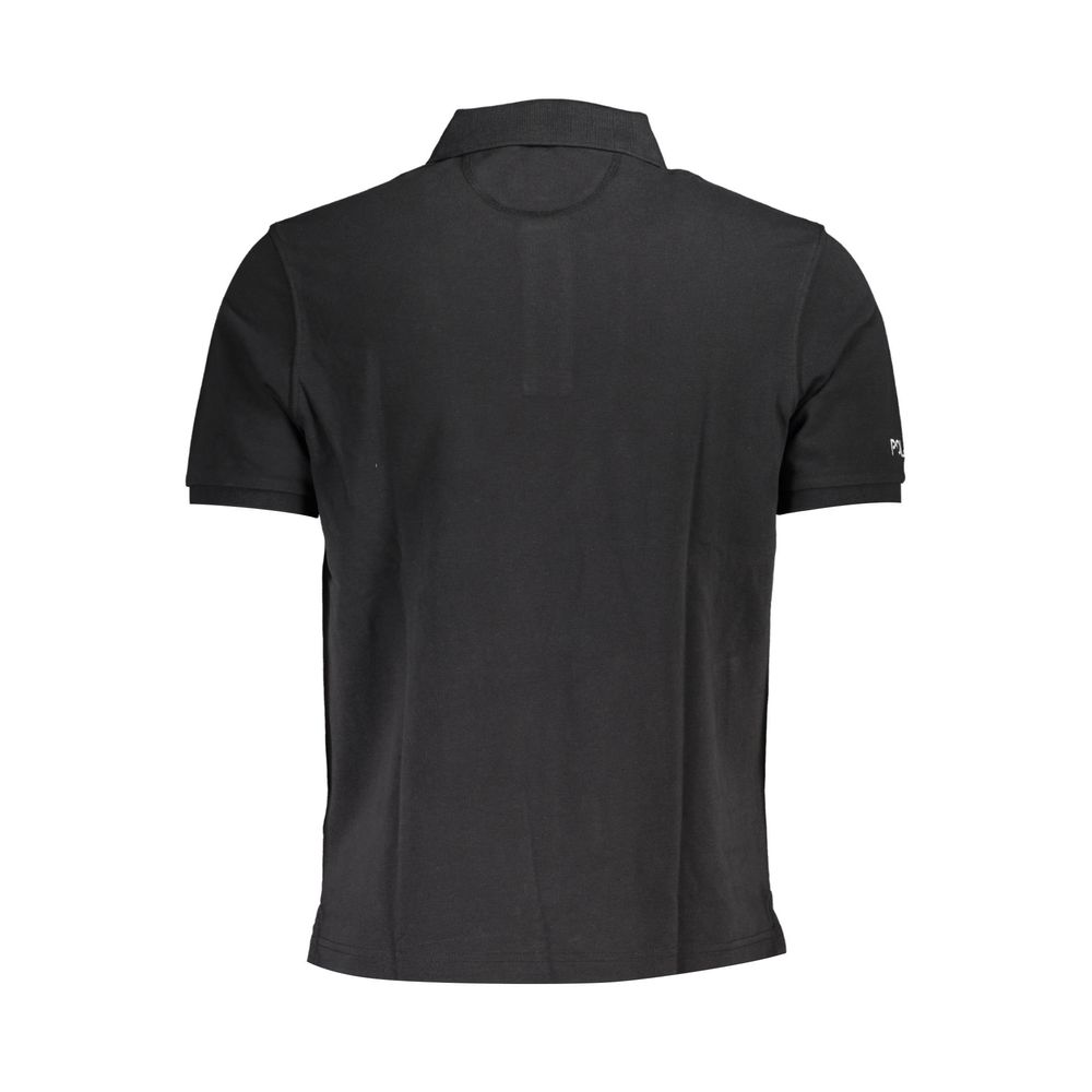 La Martina Black Cotton Men Polo Shirt | Regal Royce