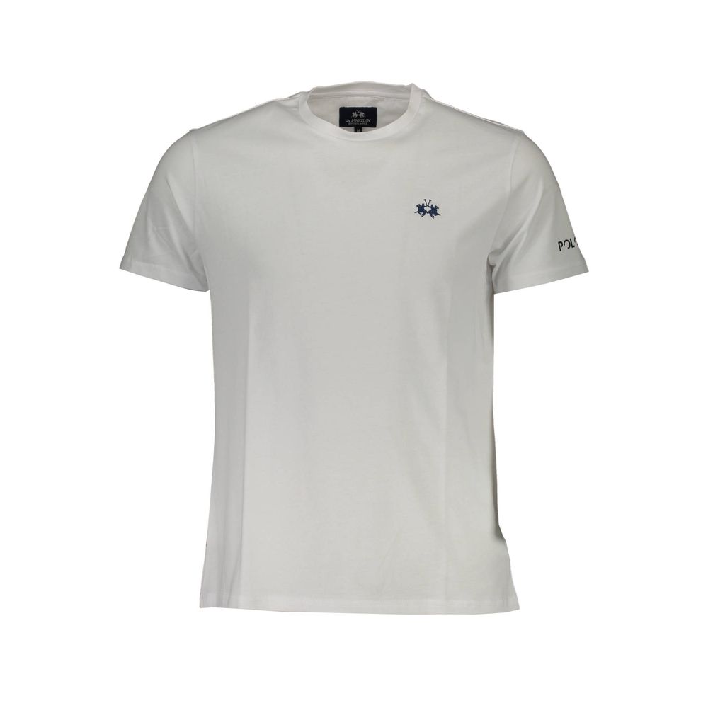 La Martina White Cotton Men T-Shirt | Regal Royce