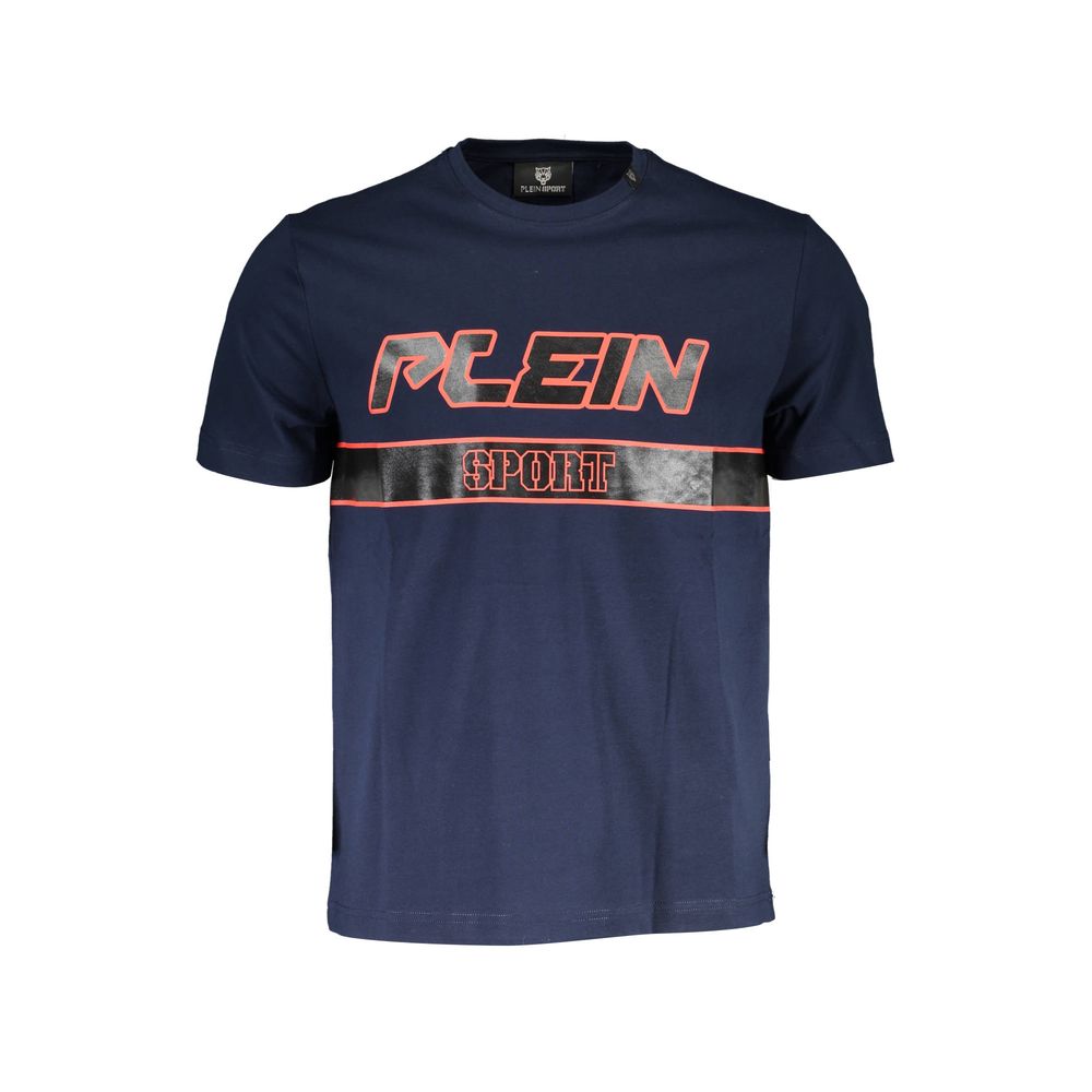 Plein Sport Blue Cotton Men T-Shirt | Regal Royce