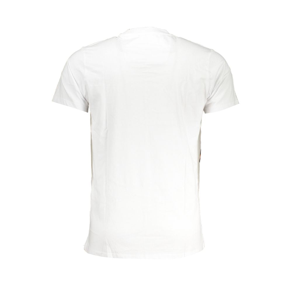 Cavalli Class Bianco Cotton Men T-Shirt | Regal Royce