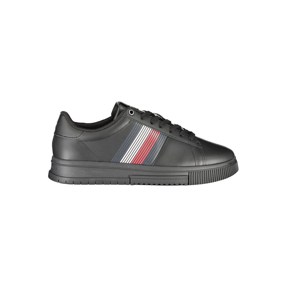 Tommy Hilfiger Black Polyurethane Men Sneaker | Regal Royce
