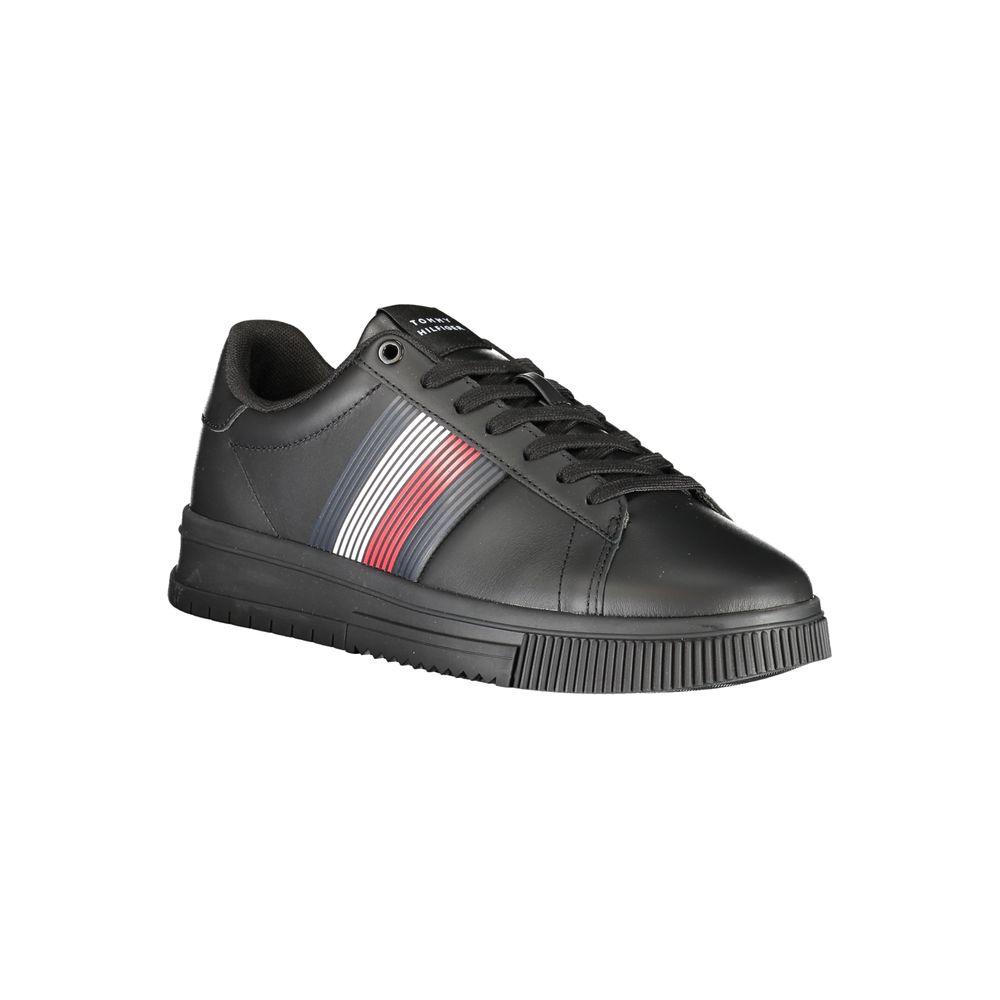 Tommy Hilfiger Black Polyurethane Men Sneaker | Regal Royce