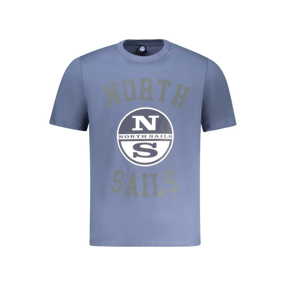 North Sails Blue Cotton Men T-Shirt | Regal Royce