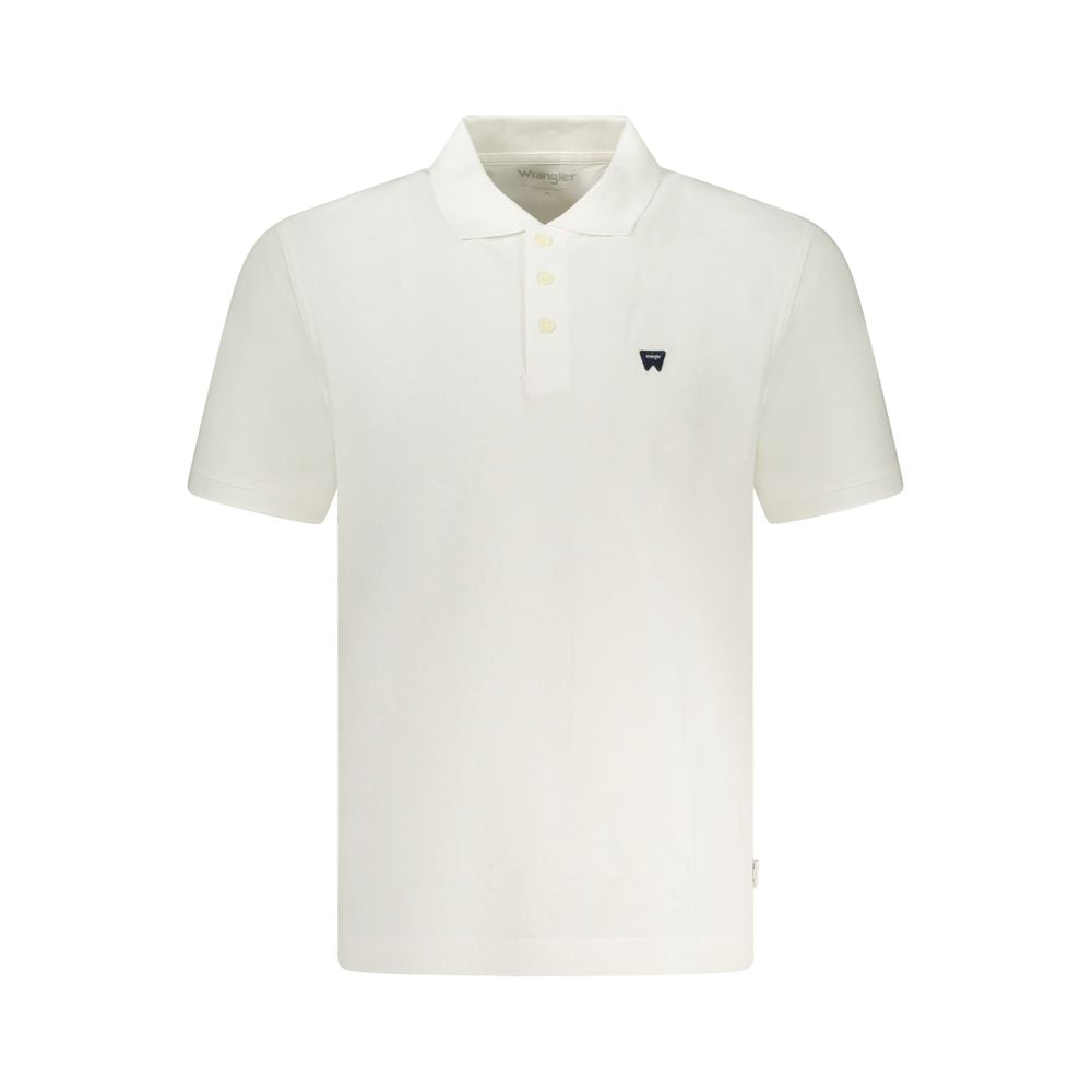 Wrangler White Cotton Men Polo Shirt | Regal Royce