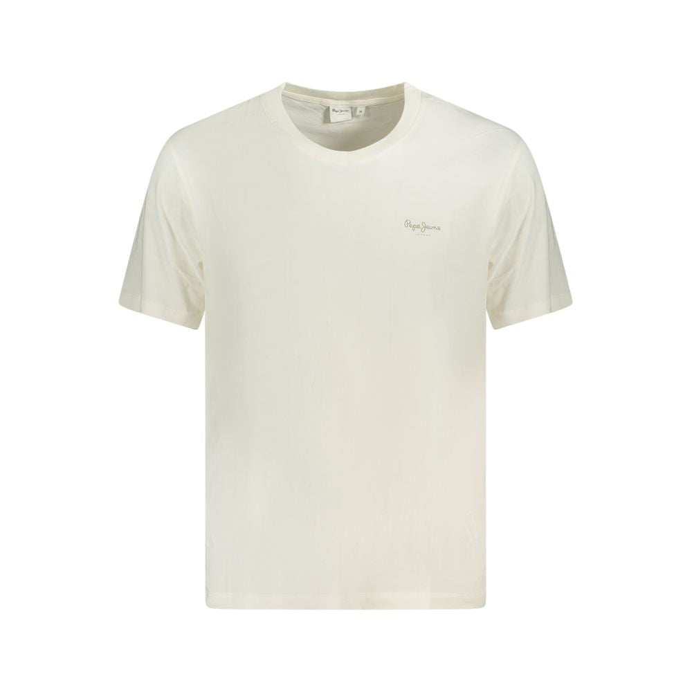 Pepe Jeans Bianco Cotton Men T-Shirt | Regal Royce