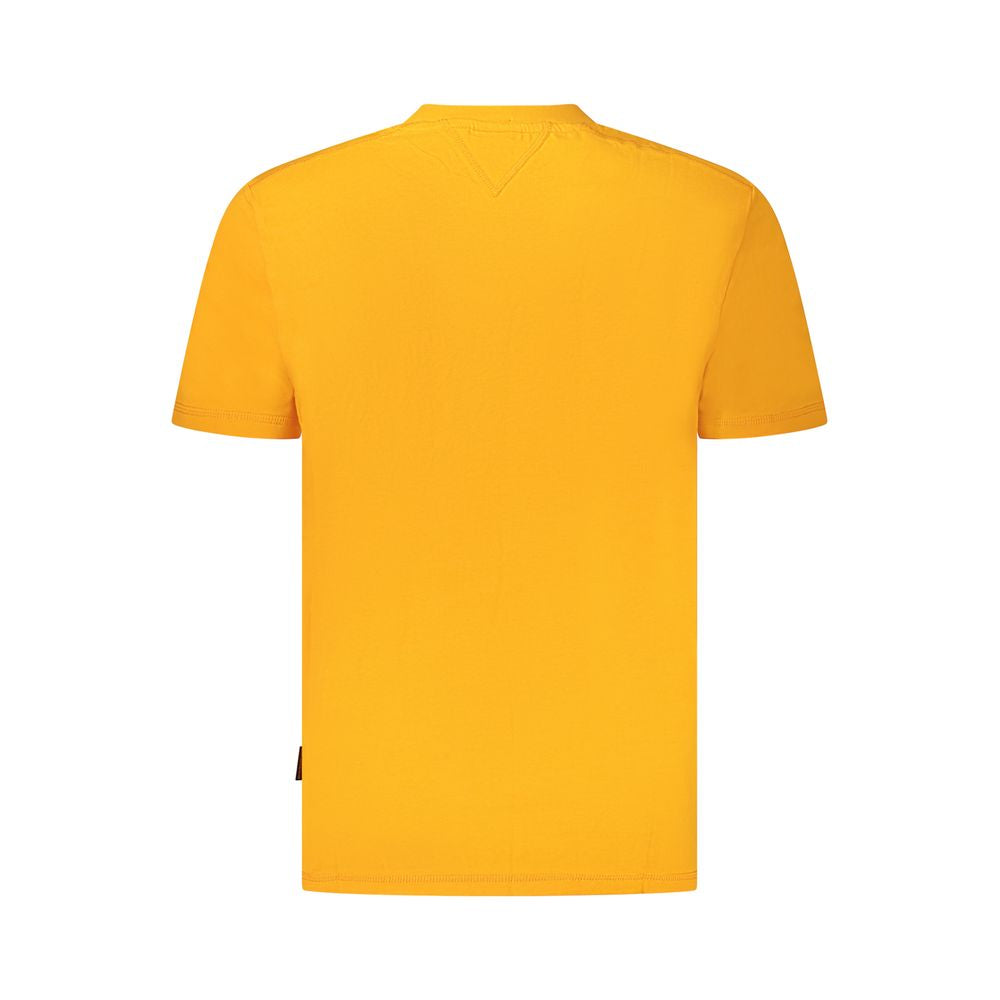 Napapijri Orange Cotton Men T-Shirt | Regal Royce