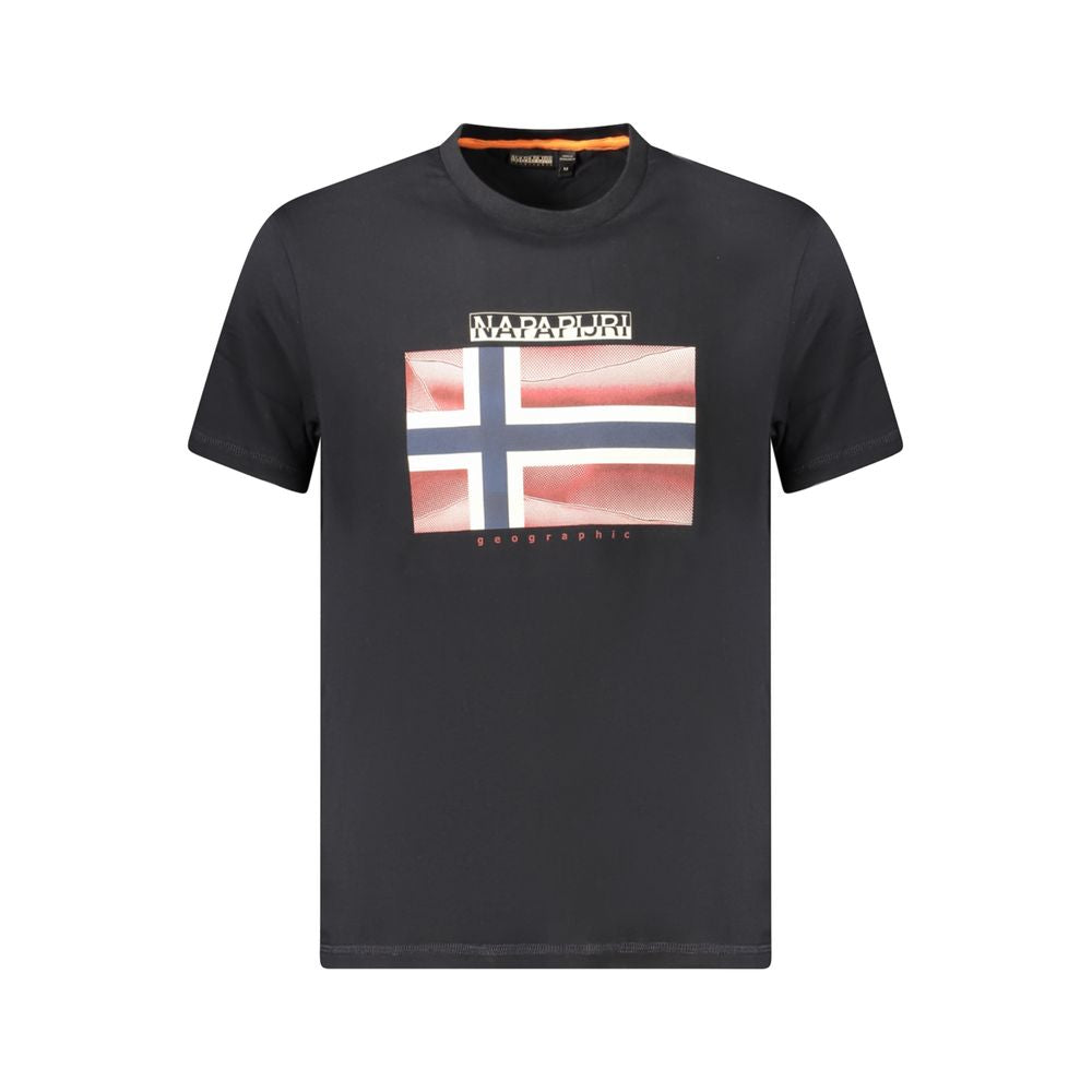 Napapijri Black Cotton Men's T-Shirt | Regal Royce