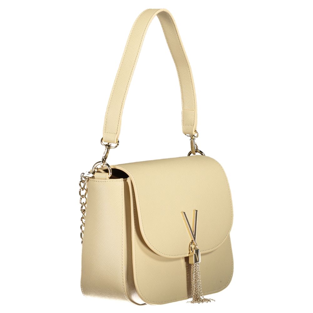 Mario Valentino Beige Polyurethane Women Handbag | Regal Royce