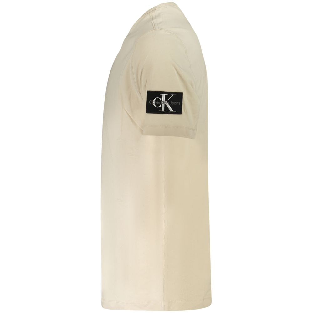 Calvin Klein Beige Cotton Men T-Shirt | Regal Royce