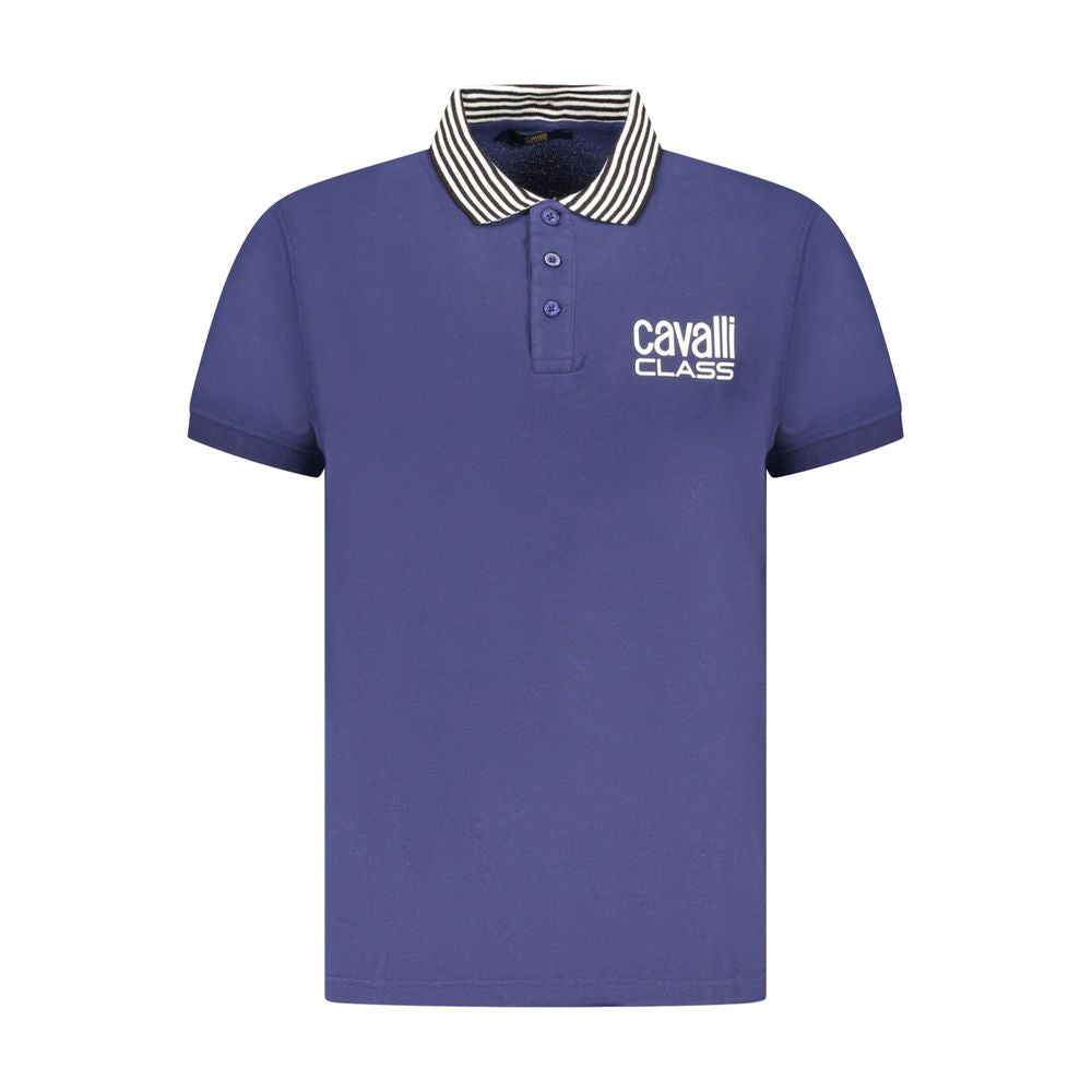 Cavalli Class Blu Cotton Men Polo | Regal Royce