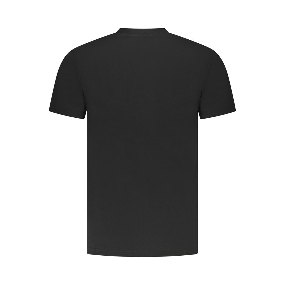 Cavalli Class Black Cotton Men T-Shirt | Regal Royce