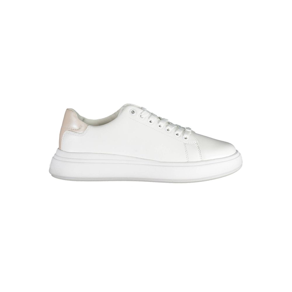 Calvin Klein White Leather Women Sneaker | Regal Royce