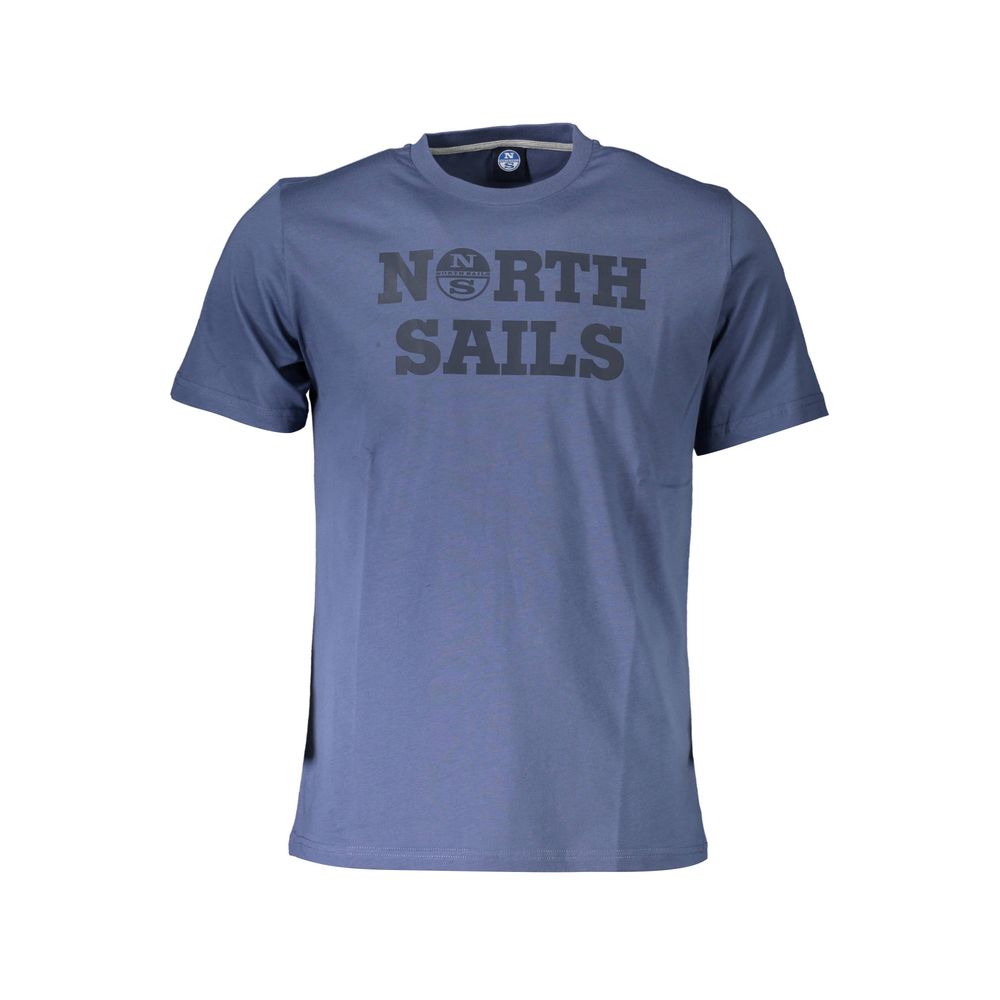 North Sails Blue Cotton Men T-Shirt | Regal Royce