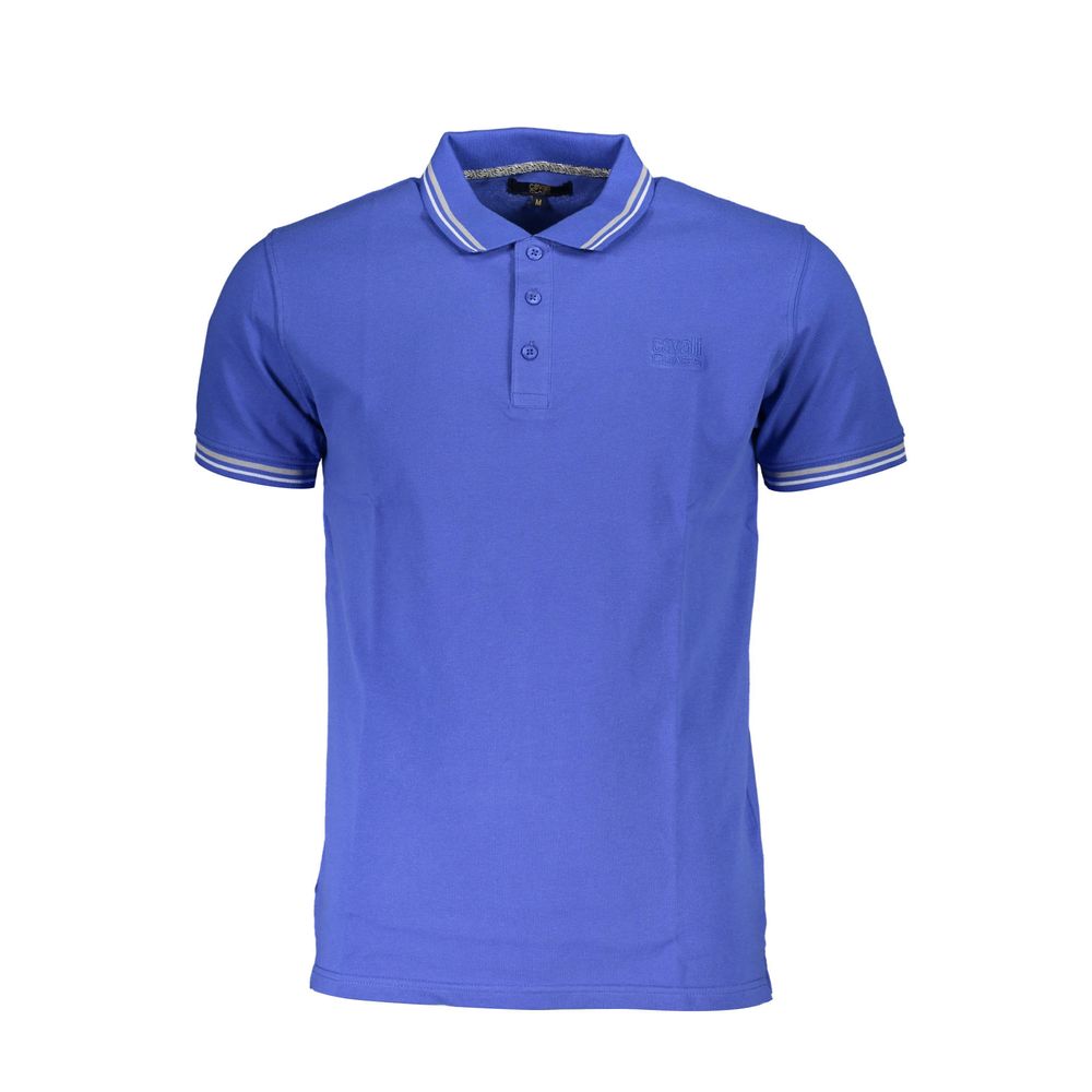 Cavalli Class Blu Cotton Men Polo | Regal Royce