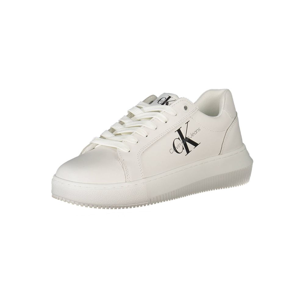 Calvin Klein White Polyester Women Sneaker | Regal Royce