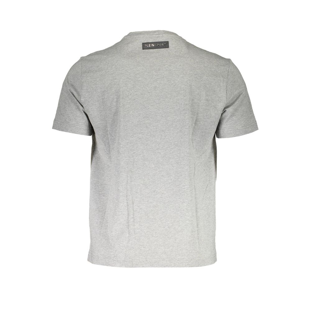 Plein Sport Grigio Cotton Men T-Shirt | Regal Royce