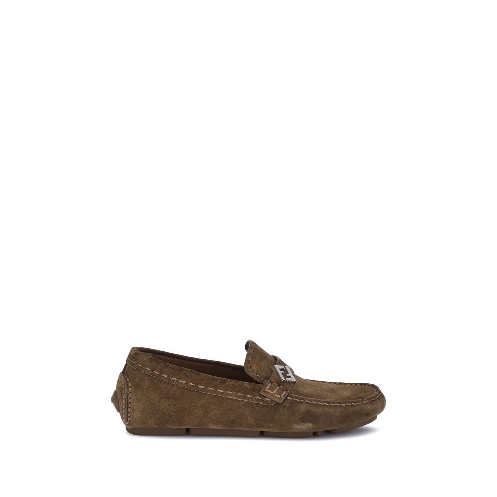 Fendi Brown Rubber Slip-On Loafers | Regal Royce