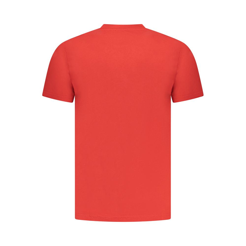 Cavalli Class Rosso Cotton Men T-Shirt | Regal Royce