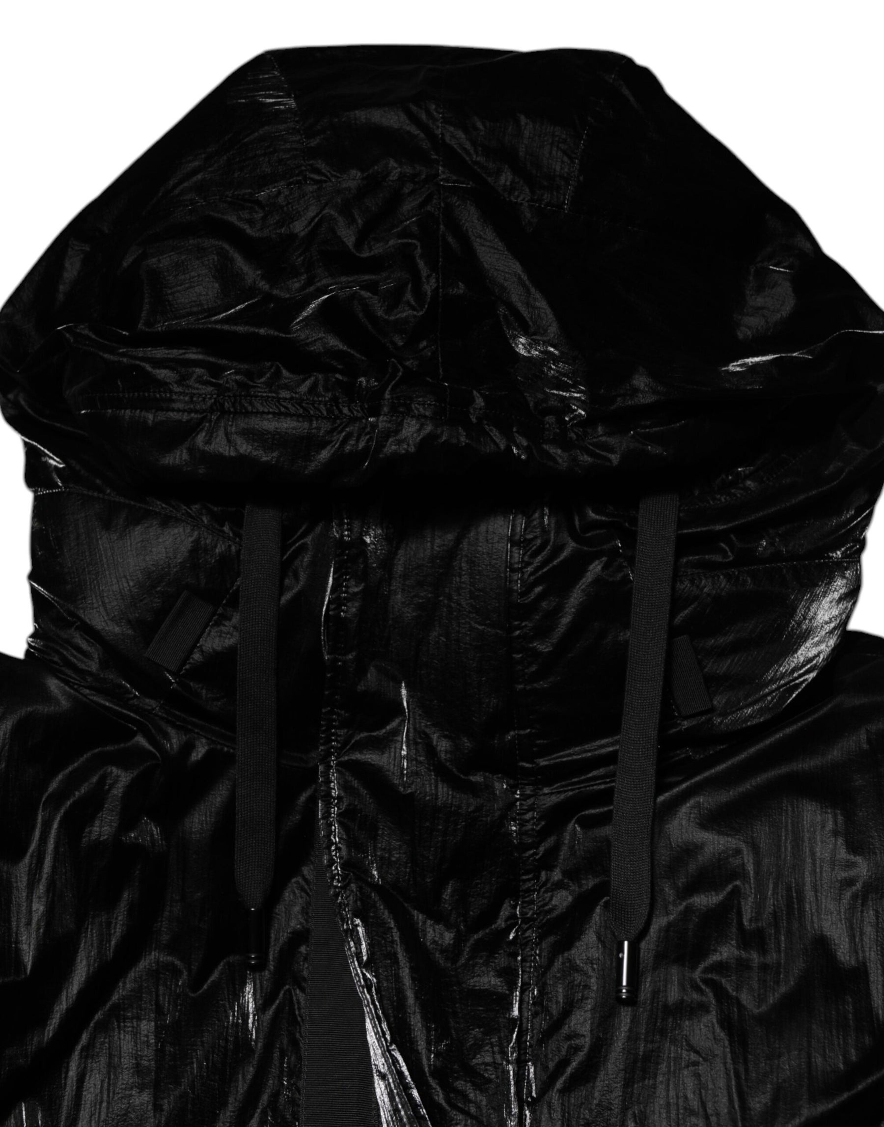 Dolce & Gabbana Black Logo Full Zip Hooded Quilted Jacket | Regal Royce