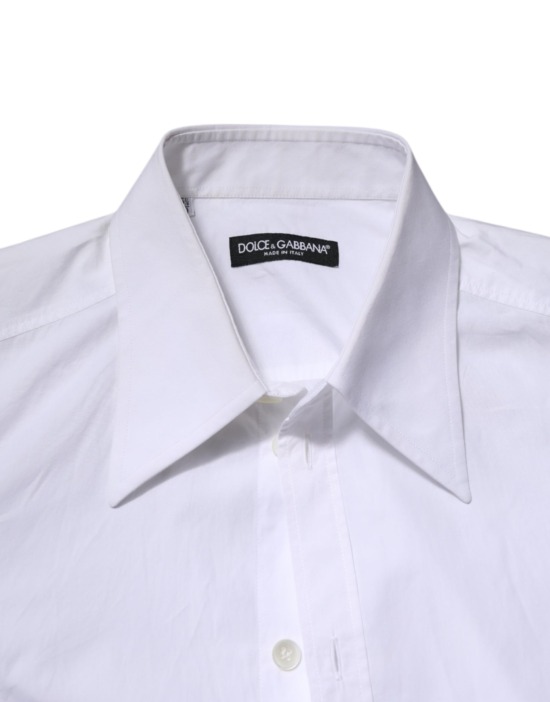 Dolce & Gabbana White Cotton Long Sleeves Dress Shirt | Regal Royce