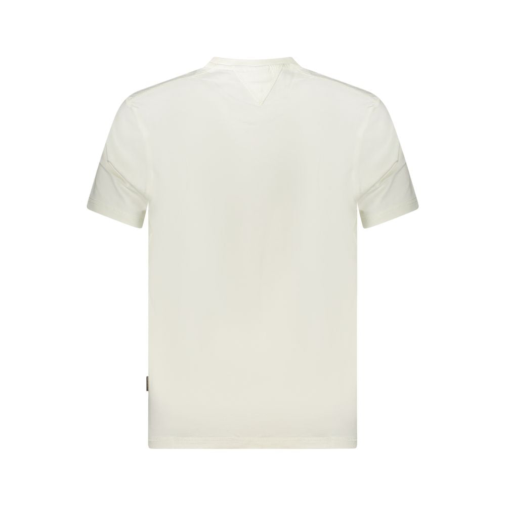 Napapijri Bianco Organic Cotton Men T-Shirt | Regal Royce