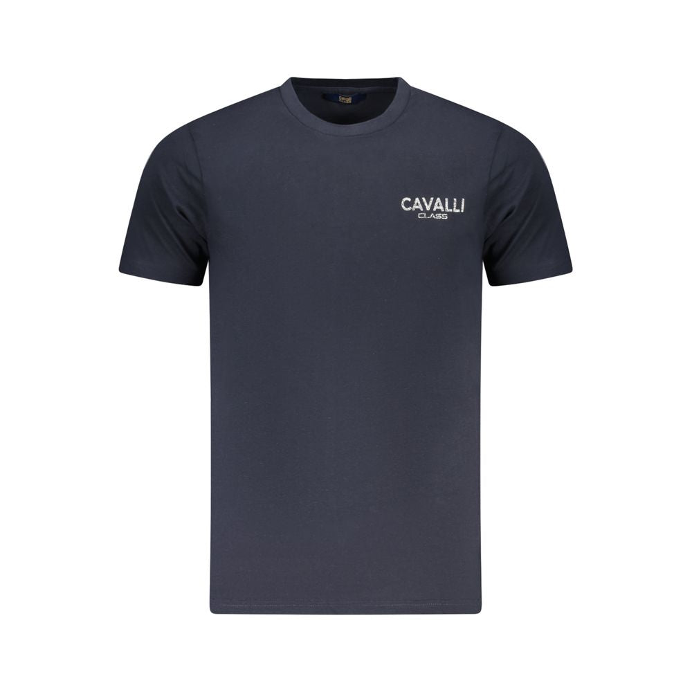 Cavalli Class Blu Cotton Men T-Shirt | Regal Royce