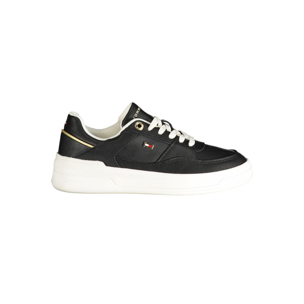 Tommy Hilfiger Black Polyurethane Women Sneaker | Regal Royce