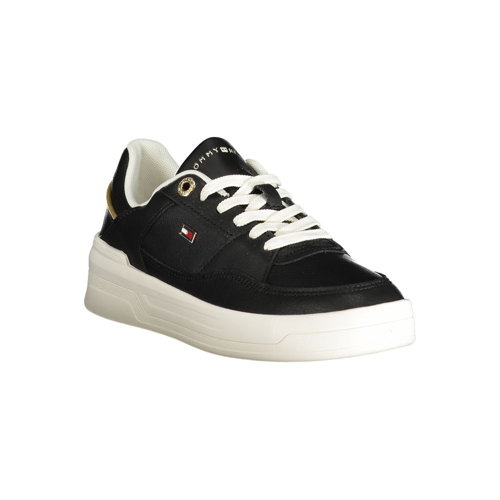 Tommy Hilfiger Black Polyurethane Women Sneaker | Regal Royce