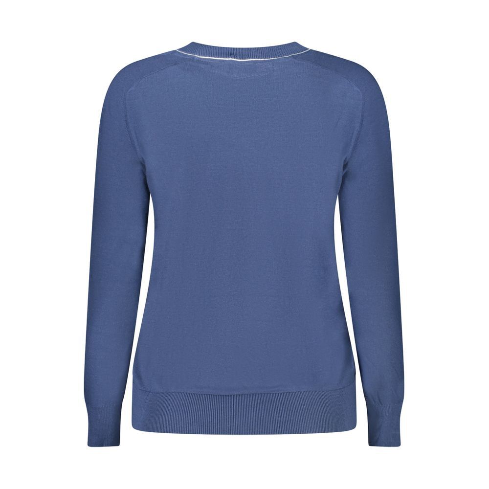 North Sails Blue Cotton Women Sweater | Regal Royce